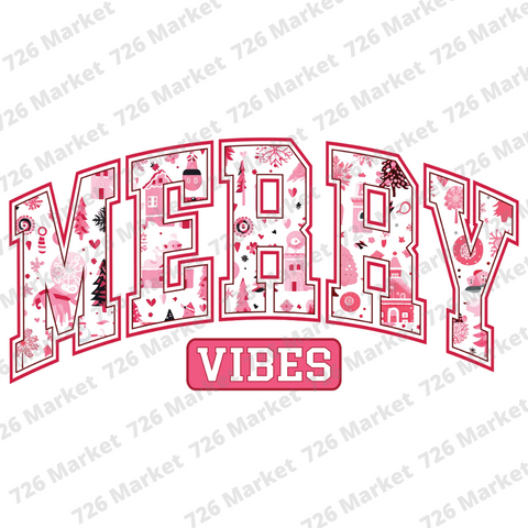 Merry Vibes HTV Ready to Press Transfer
