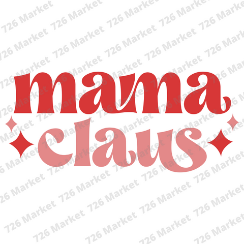 Mama Claus HTV Ready to Press Transfer